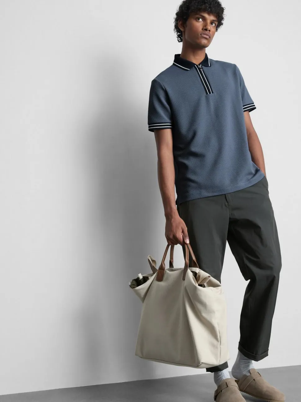 Strukturiertes Poloshirt