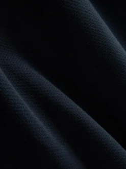 Strukturiertes Poloshirt mit Reißverschluss