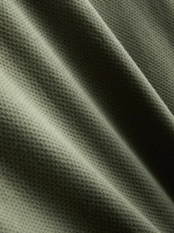 Strukturiertes Poloshirt mit Reißverschluss