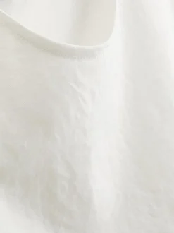 Strukturiertes Tanktop mit seitlichen Bindebändern