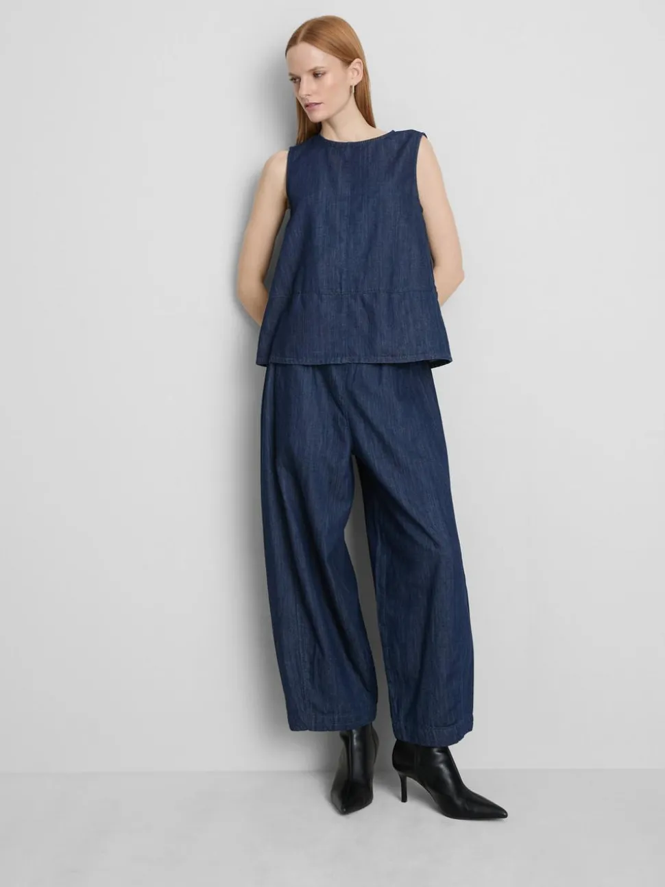 Strukturiertes „The Edit“ Denim-Top