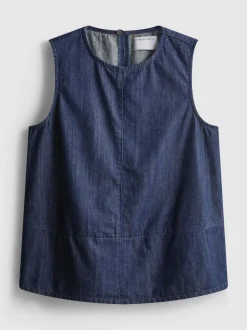 Strukturiertes „The Edit“ Denim-Top