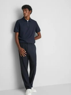 Strukturiertes „The Edit“ Poloshirt mit Reißverschluss