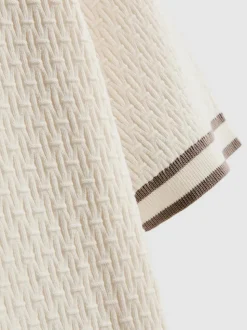 Strukturiertes „The Edit“ Poloshirt mit Reißverschluss