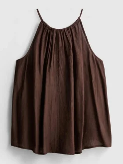 Strukturiertes Trapeztop mit Neckholder
