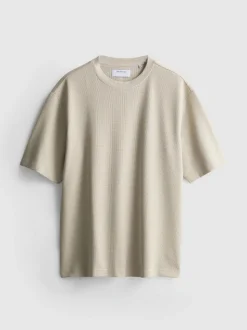 Strukturiertes T-Shirt mit geradem Schnitt