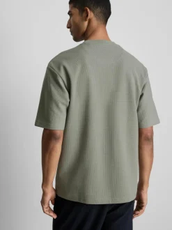 Strukturiertes T-Shirt mit geradem Schnitt