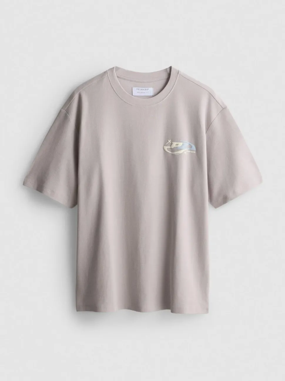 Strukturiertes T-Shirt mit Logo-Grafik