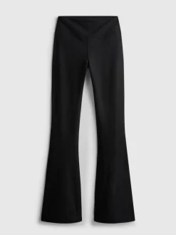 Stützende Active-Leggings mit hohem Bund und ausgestelltem Bein