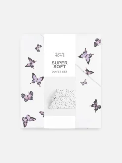 Superweiches Bettwäscheset mit Schmetterlingsmotiv