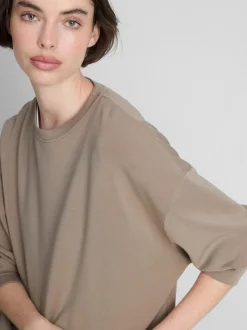 Sweatshirt aus Modalmischung mit Rundhalsausschnitt