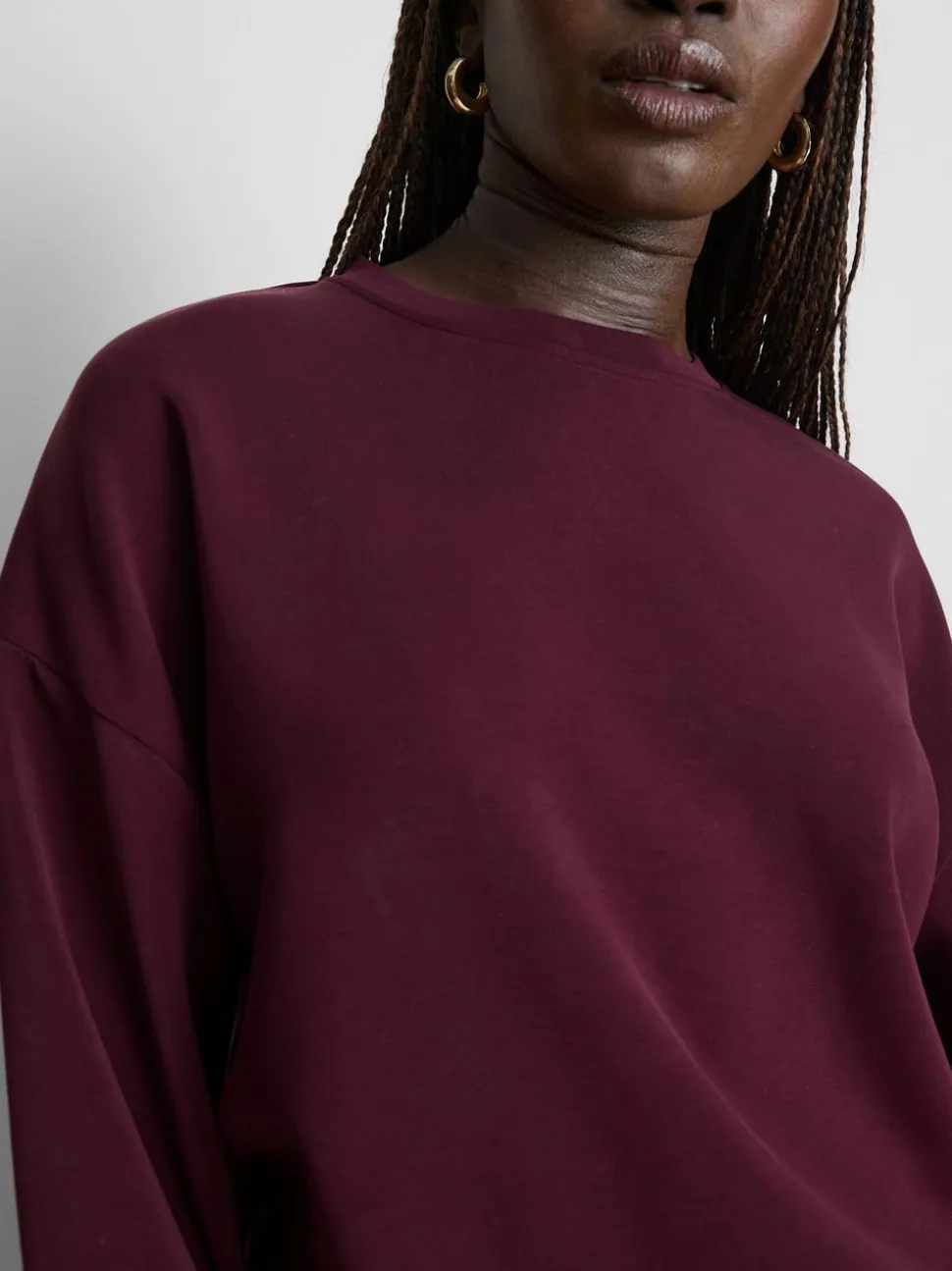 Sweatshirt aus Modalmischung mit Rundhalsausschnitt