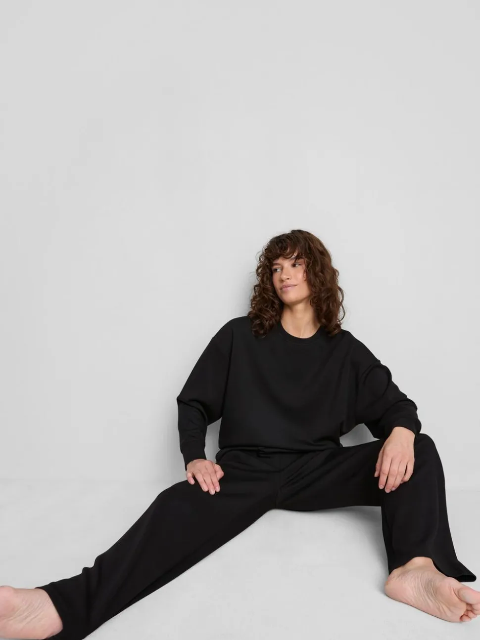 Sweatshirt aus Modalmischung mit Rundhalsausschnitt
