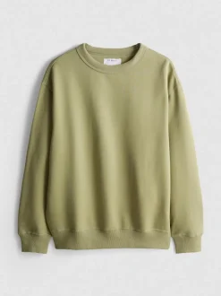 Sweatshirt mit hohem Baumwollanteil und Rundhalsausschnitt