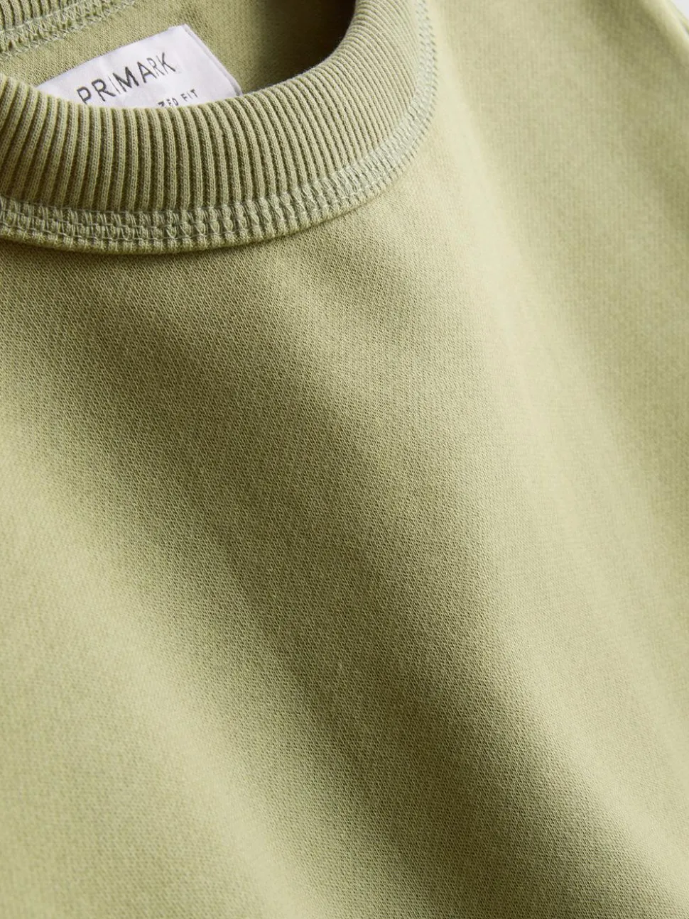 Sweatshirt mit hohem Baumwollanteil und Rundhalsausschnitt