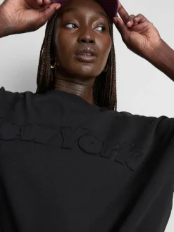 Sweatshirt mit hohem Baumwollanteil und Applikation