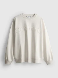Sweatshirt mit hohem Baumwollanteil und Applikation