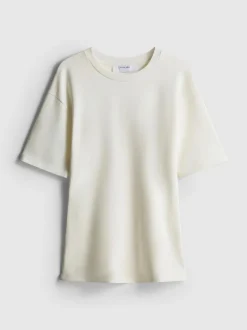 Tailliertes T-Shirt aus schwerem Stoff