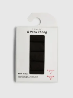 Tangas aus reiner Baumwolle, 5er-Pack