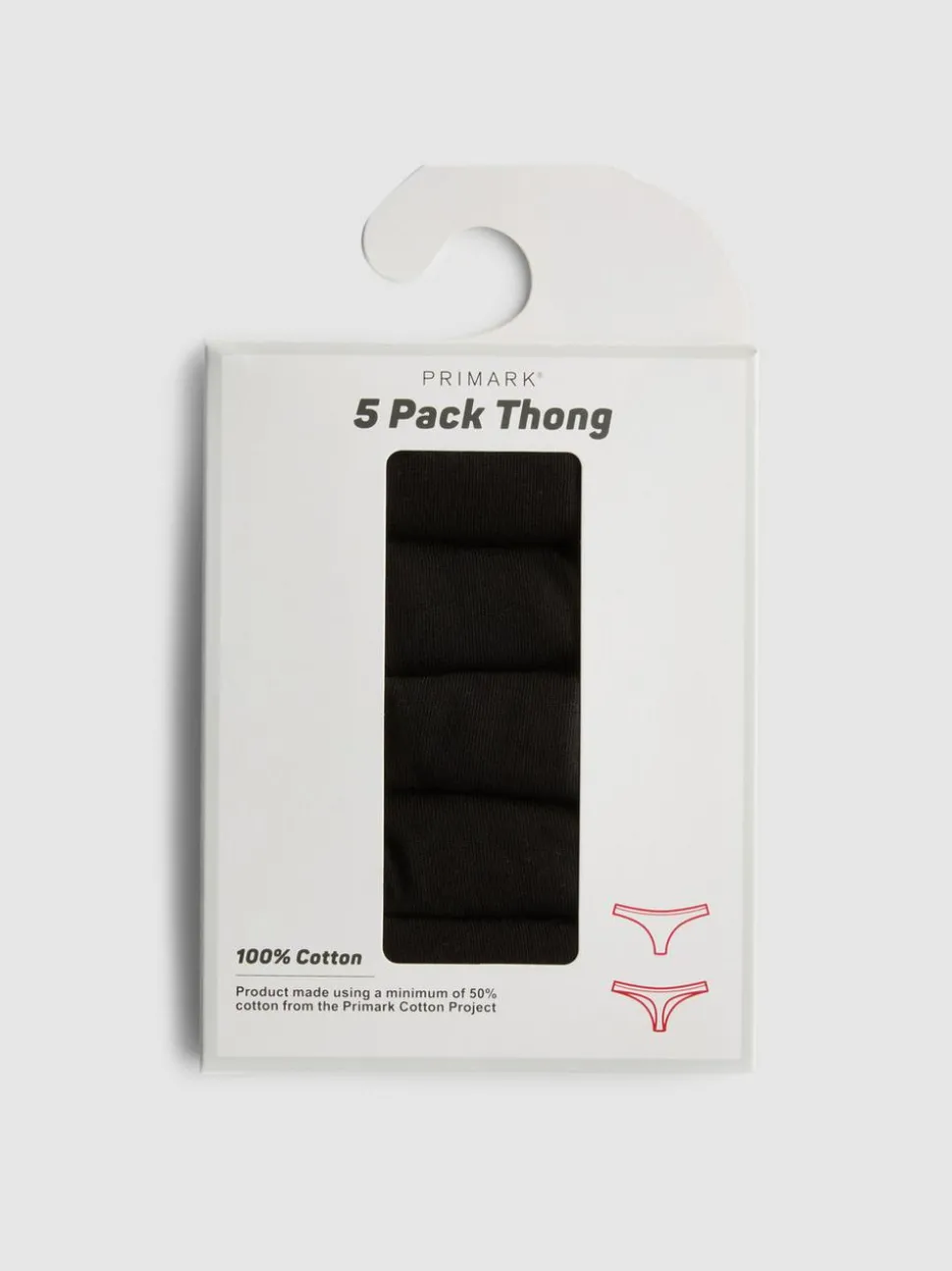 Tangas aus reiner Baumwolle, 5er-Pack