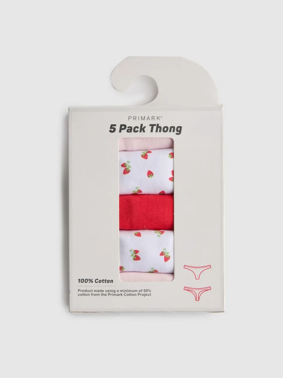 Tangas aus reiner Baumwolle, 5er-Pack