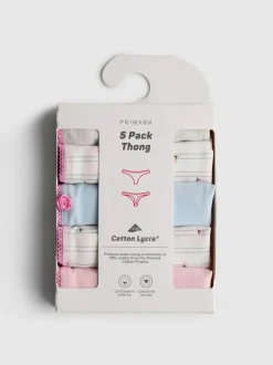 Tangas mit hohem Baumwollanteil, 5er-Pack