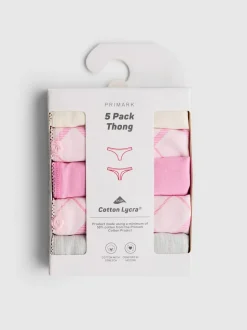 Tangas mit hohem Baumwollanteil, 5er-Pack
