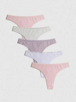Tangas mit hohem Baumwollanteil, 5er-Pack