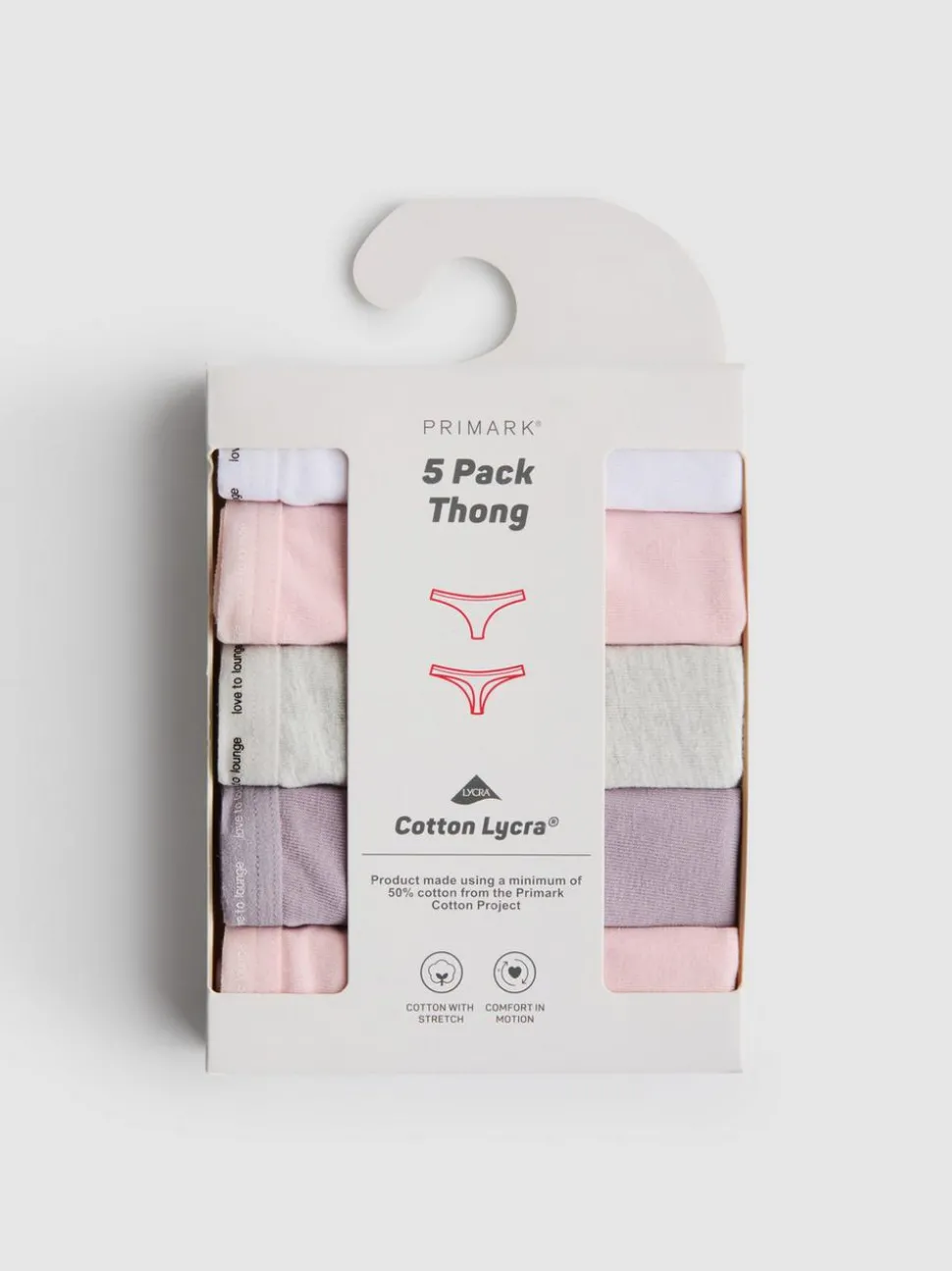 Tangas mit hohem Baumwollanteil, 5er-Pack