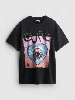 „The Cure“ T-Shirt aus reiner Baumwolle mit Bandgrafik