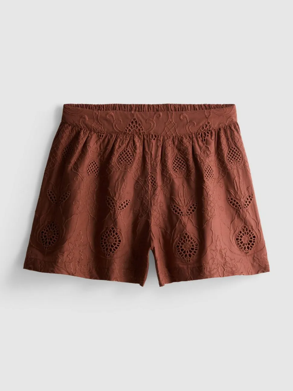 „The Edit“ Baumwoll-Shorts mit Lochstickerei