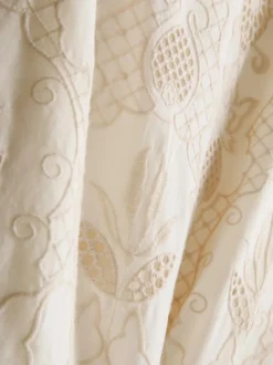 „The Edit“ Baumwoll-Tanktop mit Lochstickerei