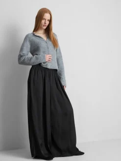 „The Edit“ Hose aus Satin mit weitem Bein