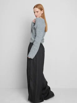 „The Edit“ Hose aus Satin mit weitem Bein