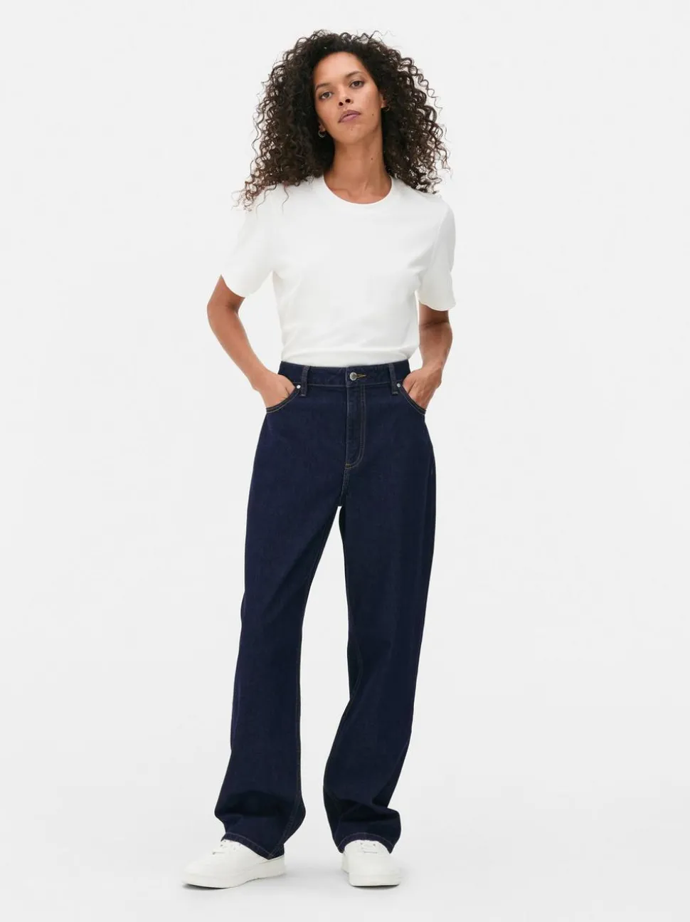„The Edit“ Jeans mit hohem Bund und geradem Bein