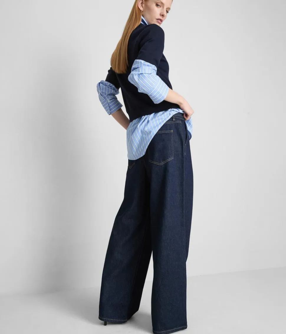 „The Edit“ Jeans mit weitem Bein und Gürtel