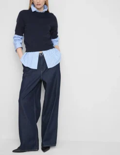 „The Edit“ Jeans mit weitem Bein und Gürtel