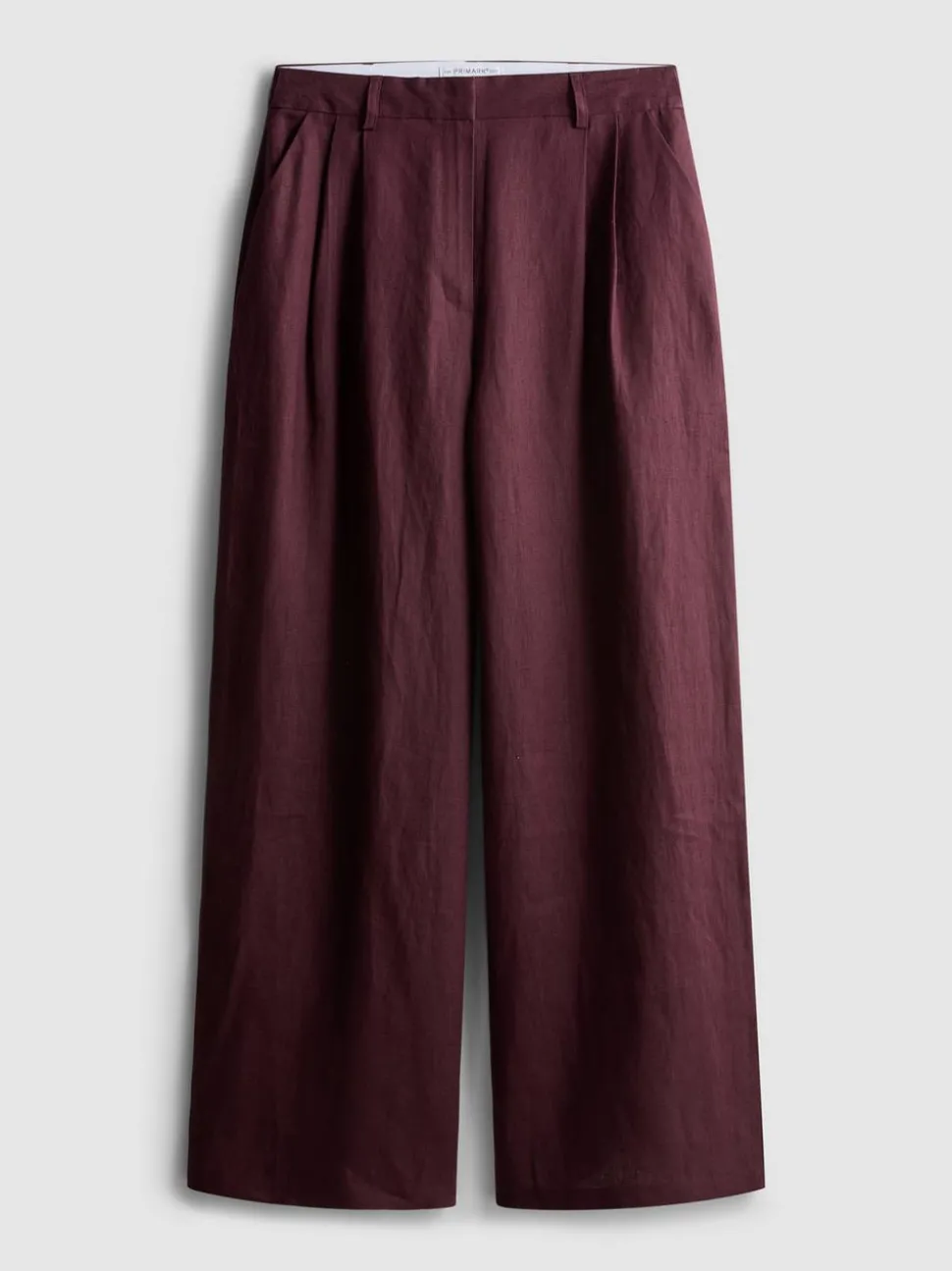 „The Edit“ Leinenhose mit weitem Bein und Bundfalten