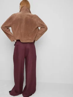 „The Edit“ Leinenhose mit weitem Bein und Bundfalten
