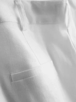 „The Edit“ Leinenhose mit weitem Bein und Bundfalten