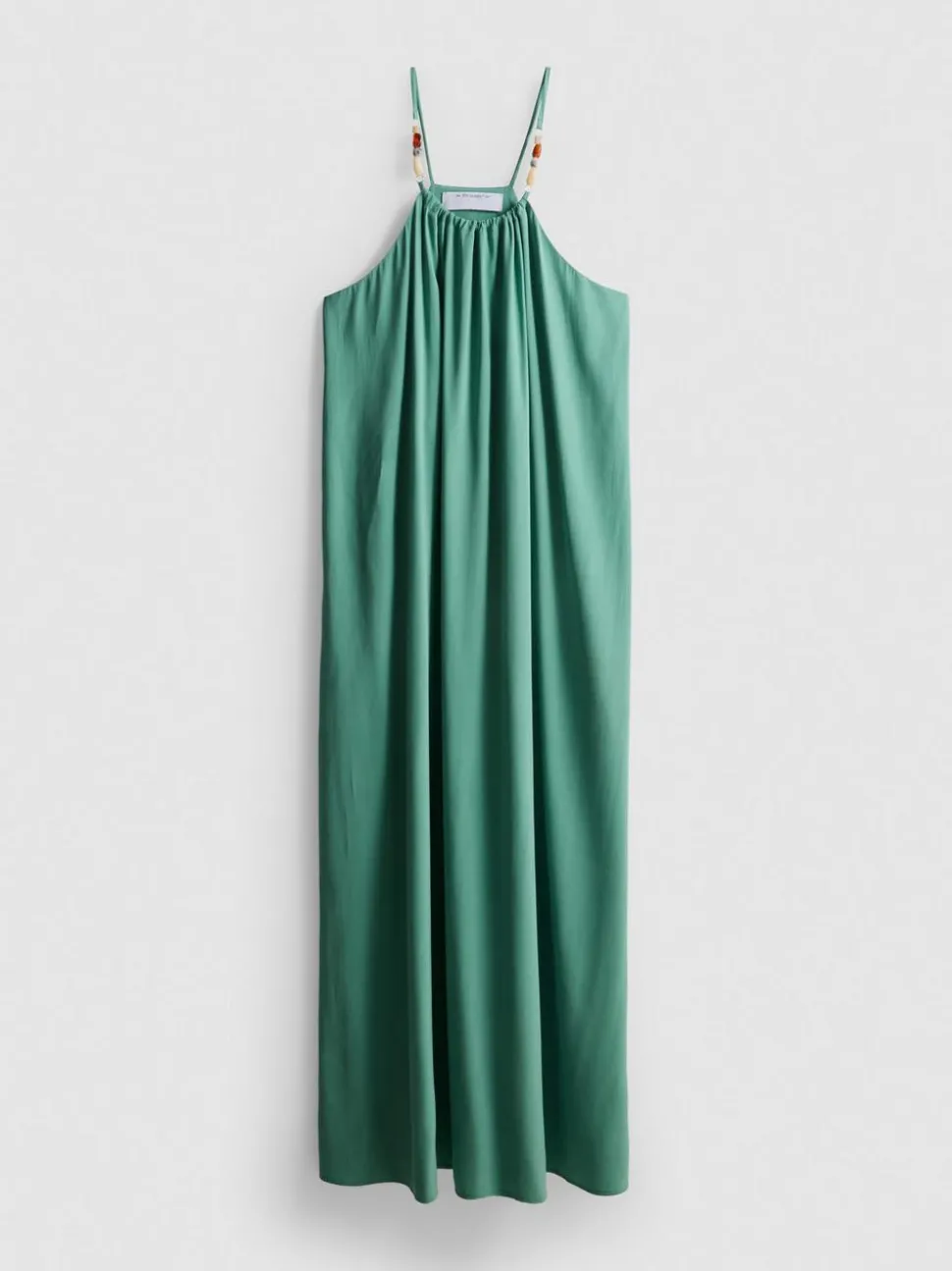„The Edit“ Midi-Säulenkleid mit perlenbesetzten Trägern