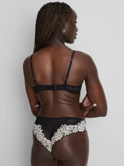 „The Edit“ Push-up-Balconette-BH mit floraler Spitze