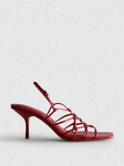„The Edit“ Sandaletten in Flechtoptik mit Stiletto-Absatz