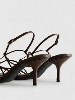 „The Edit“ Sandaletten in Flechtoptik mit Stiletto-Absatz