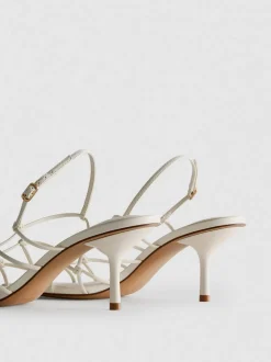 „The Edit“ Sandaletten in Flechtoptik mit Stiletto-Absatz