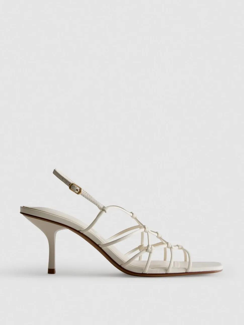„The Edit“ Sandaletten in Flechtoptik mit Stiletto-Absatz
