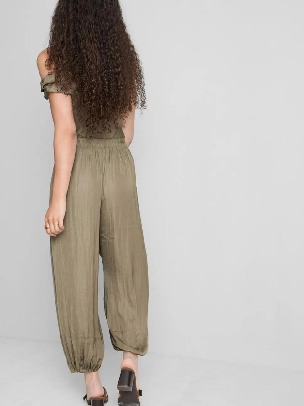 „The Edit“ Satinhose mit Bündchen
