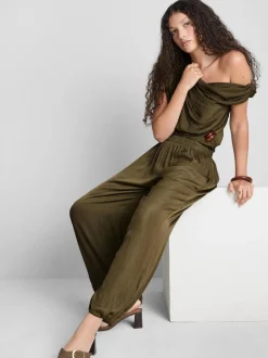 „The Edit“ Satinhose mit Bündchen