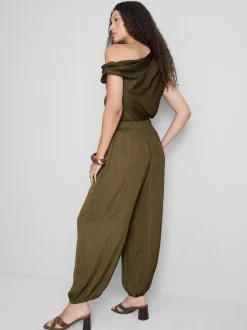 „The Edit“ Satinhose mit Bündchen