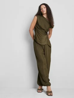 „The Edit“ Satinhose mit Bündchen